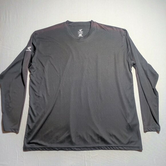 Easton active wear long sleeve shirt men's size XL black with white logo - Picture 1 of 11